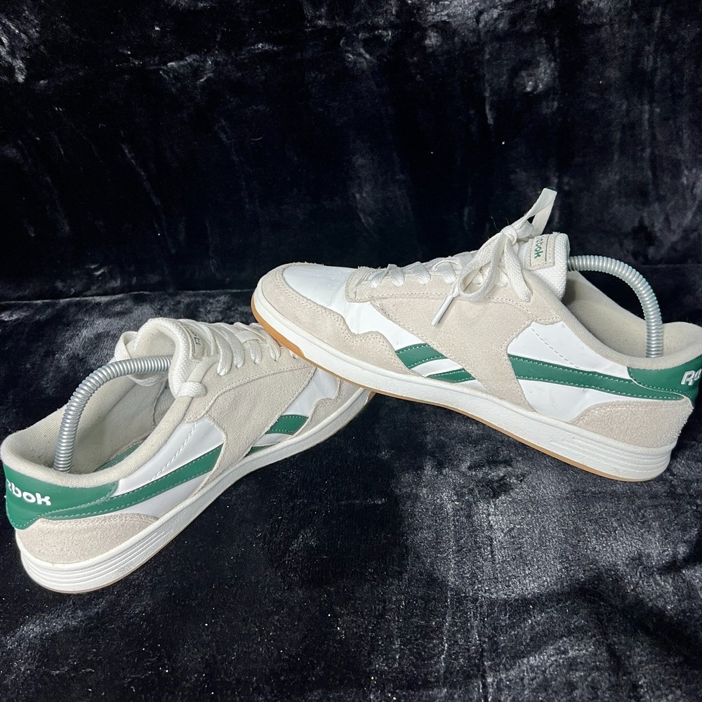 Reebok Galaxy 7 Men 8.5 Shoes White Beige Suede Leather Lace Up Athletic Sneaker - Picture 4 of 7